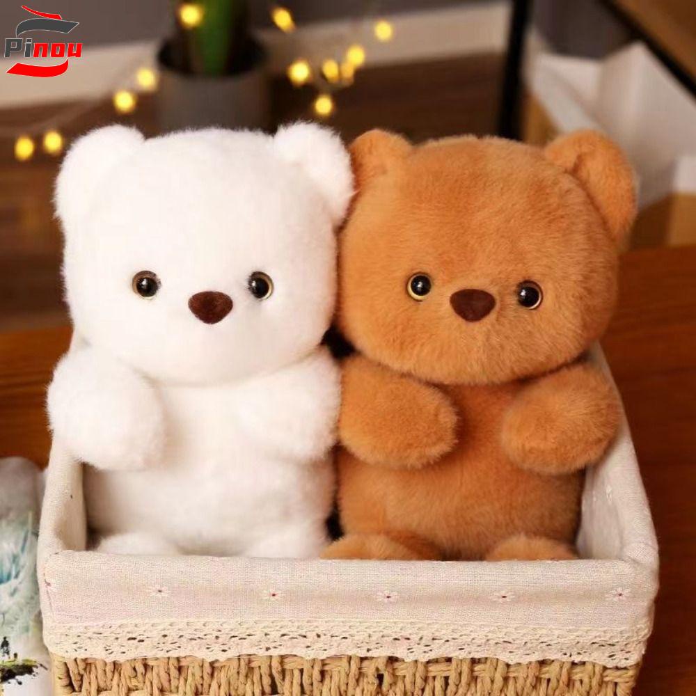 Pinou ตุ๊กตาหมีเท็ดดี้ ตา 3D น่ารัก ของขวัญคริสต์มาส ของเล่นสําหรับเด็ก
