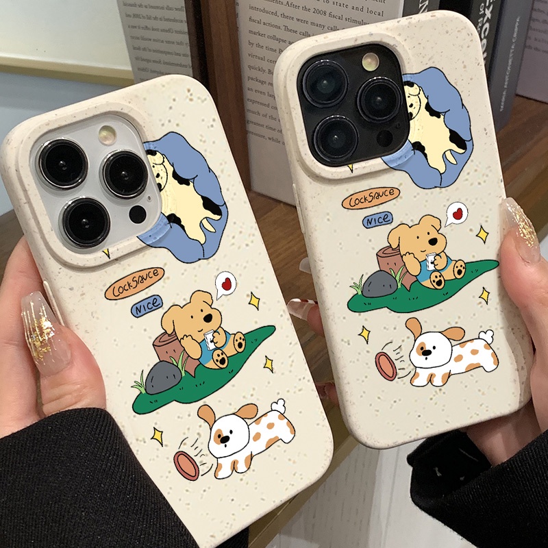 COD Cute Dog เคสโทรศัพท์มือถือป้องกันการล่มสลาย For iPhone 11 14 15 12 13 Pro Max 6 7 8 Plus XS Max XR Silicone Case