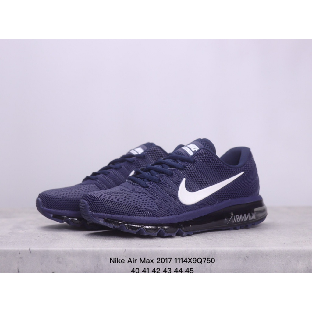 Authentic Nike Air Max 2017 ผู้ชายและผู้หญิงเทรนด์แฟชั่นกันลื่นวินเทจลำลองกีฬารองเท้าวิ่ง01-07 free shipping