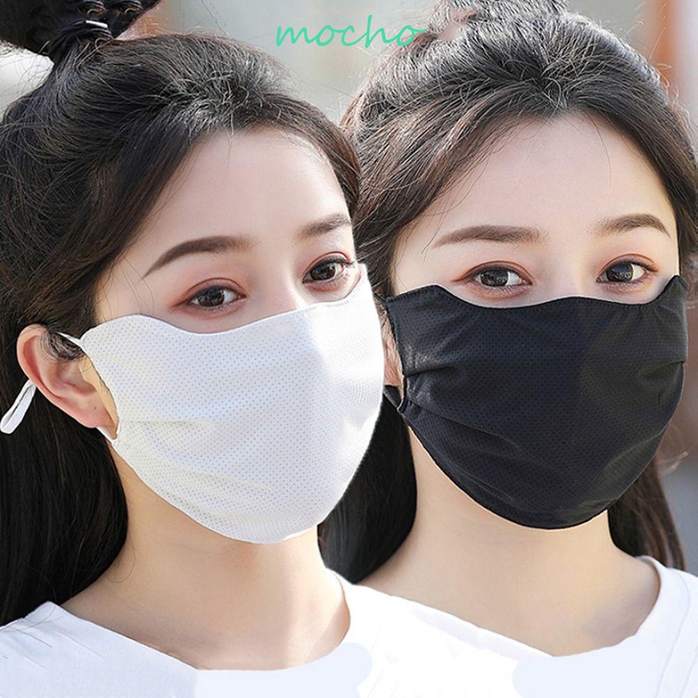 Mocho หน้ากาก ผ้าเรยอน กันแดด สีพื้น เหมาะกับใส่ขี่จักรยาน ตกปลา เดินป่า กลางแจ้ง แฟชั่นฤดูร้อน สําหรับผู้หญิง