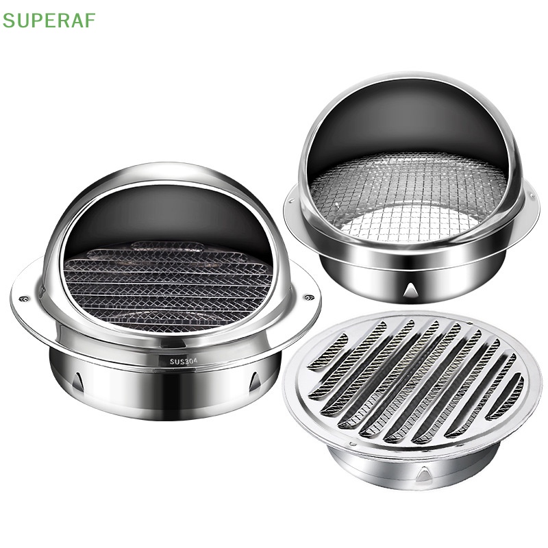 Superaf ขายดี ฝาครอบช่องระบายอากาศท่อไอเสีย สเตนเลส ทรงกลม สําหรับระบบ HVAC