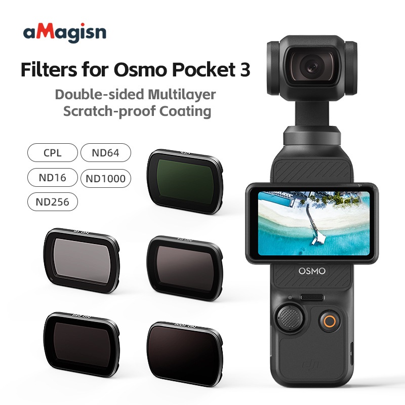 Amagisn อุปกรณ์เสริมกล้อง ฟิลเตอร์กรอง สําหรับ DJI Osmo Pocket 3 ND