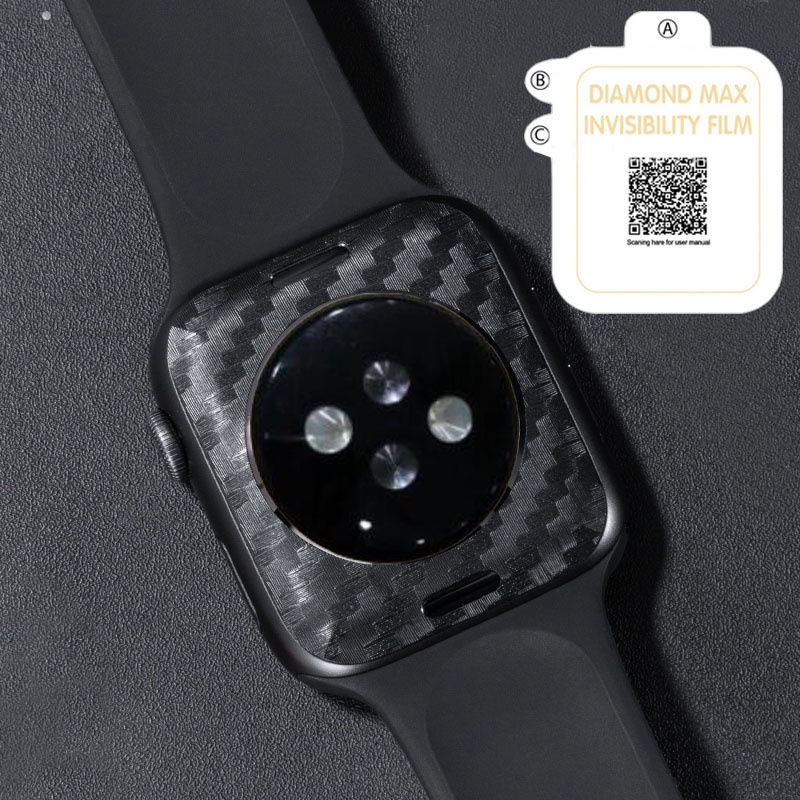 คาร์บอนไฟเบอร์ฟิล์มด้านหลังสําหรับ Apple Watch 10 42 มม.46 มม.9 5 6 SE 40 มม.44 มม.ป้องกันหน้าจอสําหรับ Apple Watch Ultra 49 มม.7 8 41 มม.45 มม.
