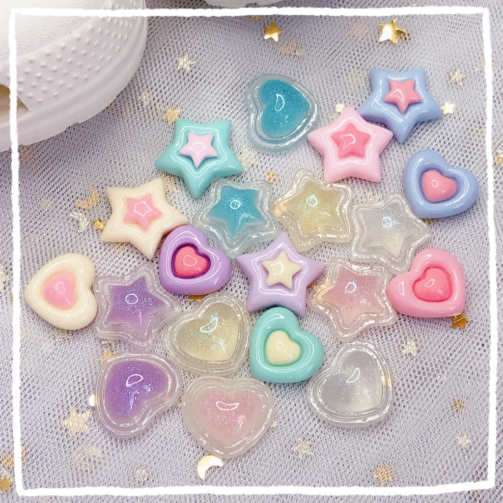 โคมไฟกลางคืน รูปดาว สีโปร่งใส น่ารัก DIY สําหรับตกแต่งรองเท้า 1 ชิ้น