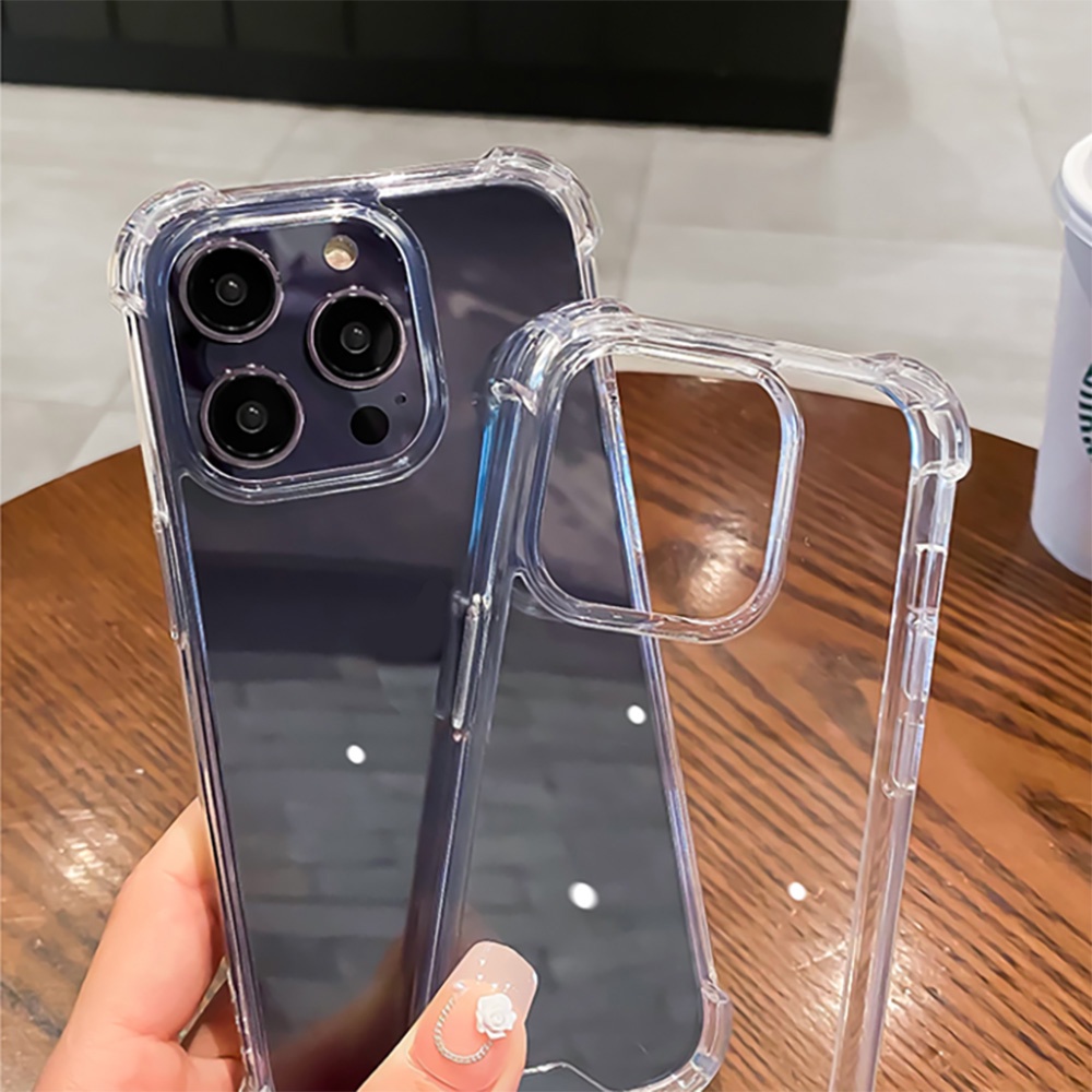 กันกระแทก TPU พื้นที่กรณีสำหรับ for iPhone 11 17 13 15 16 Pro max XR 14 plus 7 8 Plus 12 Pro Max 14 XS Max กรณีป้องกั