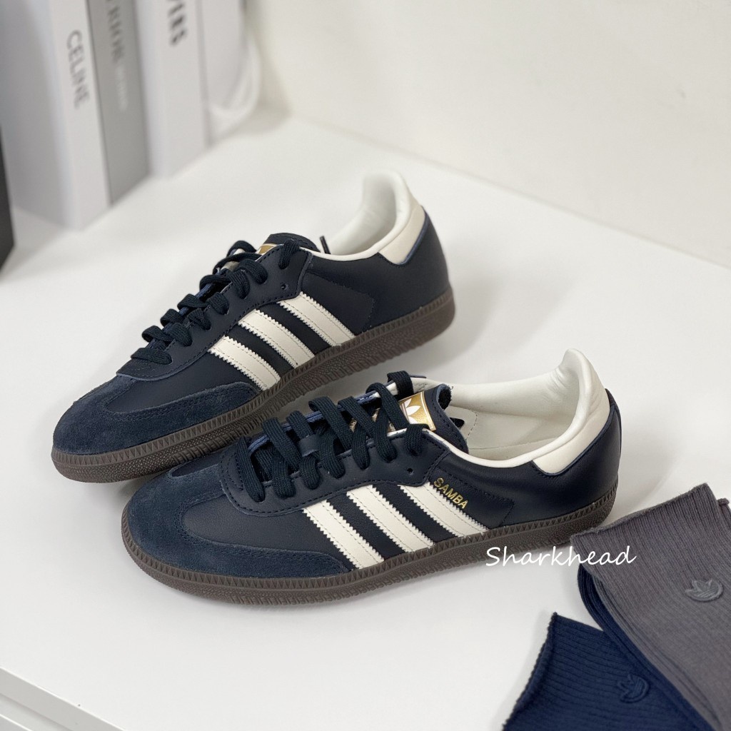 Adidas Samba OG (Sky Blue, Navy, Green) ผ้าใบของแท้ 100% รองเท้า new