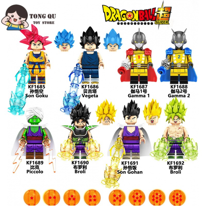 อะนิเมะ Minifigures Dragon Ball Super Broli Building Block ของเล ่ นคอลเลกชันเครื ่ องประดับมินิรุ ่ นของขวัญพรีเมี ่ ยม