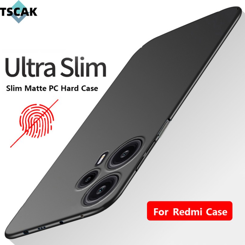 เคสโทรศัพท์มือถือ PC แข็ง เนื้อแมตต์ บางพิเศษ สีพื้น หรูหรา สําหรับ Redmi Note 12 Pro+ 12 Turbo 12S 12 5G K60 Pro K60e K50 Gaming Ultra Extreme Edition 12C 10C