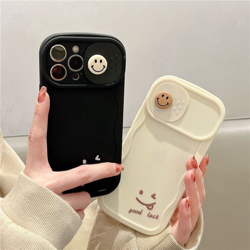 ใหม่ เคสโทรศัพท์มือถือ แบบนิ่ม ลายหน้ายิ้ม สีน้ําตาล กันกระแทก สําหรับ IPhone 11 1213 Pro MAX X XR XS MAX SE Apple 7 Plus 8 Plus 14 15 Pro