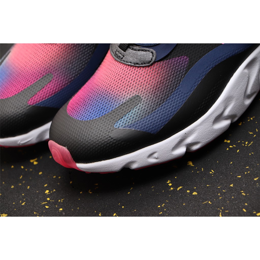 Nike Air Max 270 React Rhea Black Pink วิ่งลำลองสำหรับผู้ชายและผู้หญิง 100% รองเท้า Hot sales