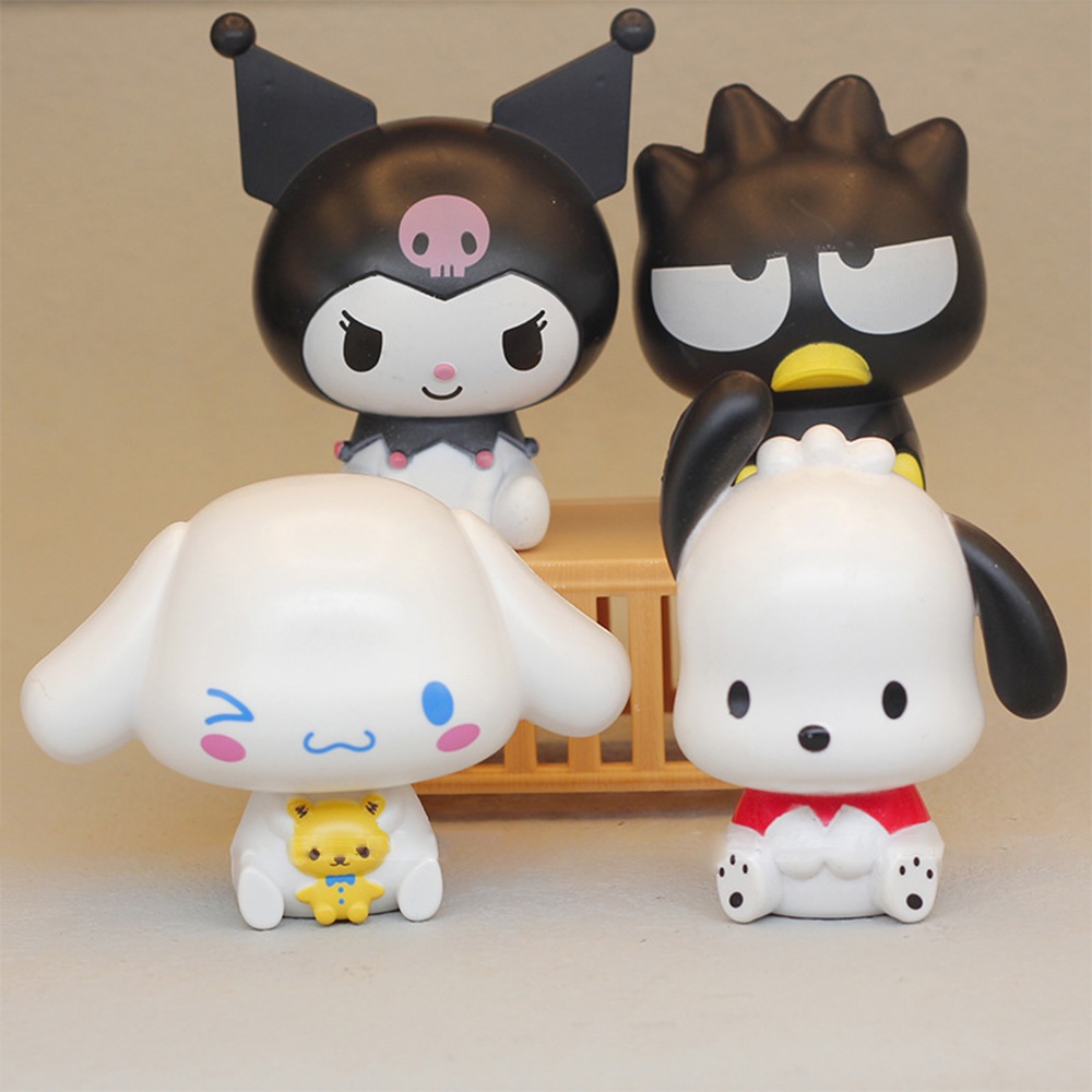 Kawaii อะนิเมะรูป Cinnamoroll Pachacco Kuromi ตุ๊กตา Kitty ตัวเลขการกระทํา DIY เค้กตกแต่งของเล่นของขวัญสําหรับเด็ก - รูปที่ 5