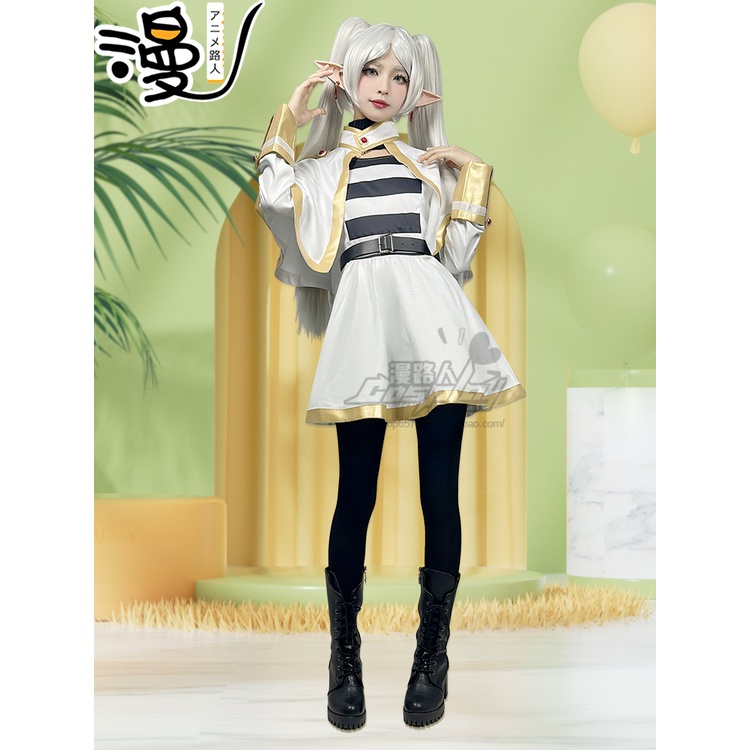 Sousou no Frieren cos Frieren คอสเพลย์เครื่องแต่งกาย Frieren เด็กขนาด Frieren เสื้อผ้าเด็ก