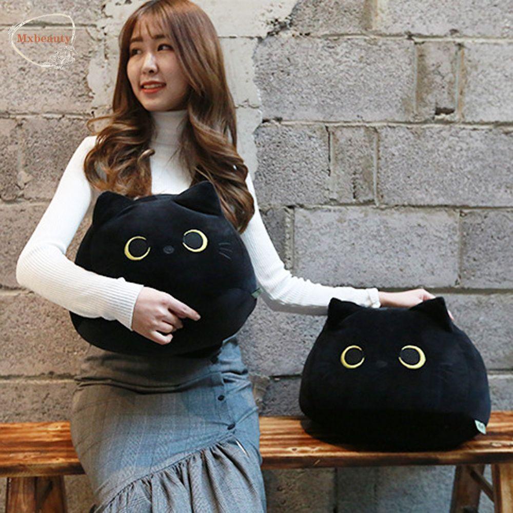 Mxbeauty หมอนตุ๊กตานุ่ม รูปการ์ตูนแมวดํา ของขวัญวันวาเลนไทน์ สําหรับตกแต่งบ้าน