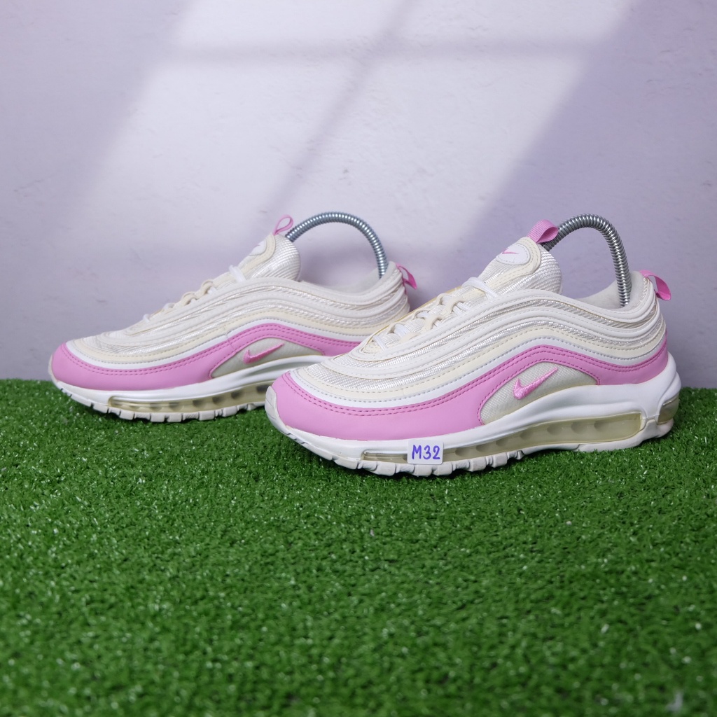 (38.5/24.5 cm) Nike Air Max 97 Psychic Pink ไนกี้มือ2ของแท้ รองเท้าผ้าใบผู้หญิง สบาย ๆ สบาย ๆ