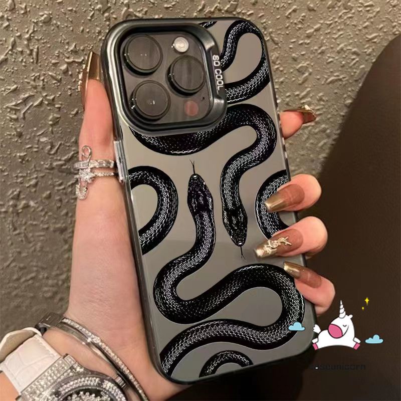 เคสโทรศัพท์มือถือ แบบนิ่ม ลายการ์ตูนงู และแมงมุม หรูหรา สําหรับ IPhone 7Plus 14 12 15 11 13 Pro Max XR 7 8 Plus X XS Max SE 2020