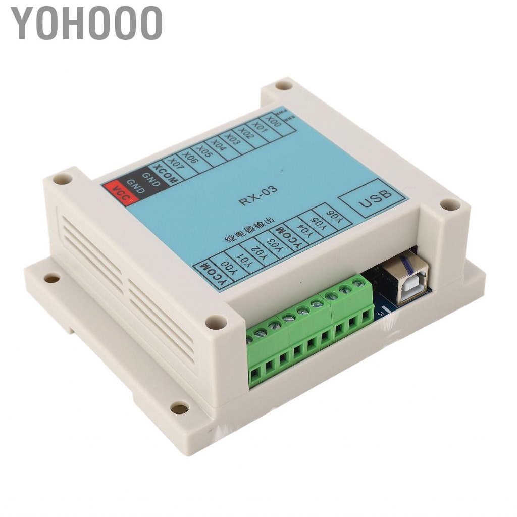 Yohooo PLC Programmable Logic Controller 8 Input 7 Output Computer Phone Programming Industrial Control Board 12‑24V
