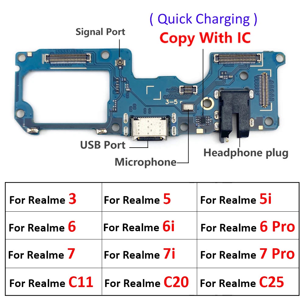 USB อะไหล่ มือถือ แพรก้นชาร์จ ตูดชาร์จ OPPO Realme 2 7 6 6i 5 5i 3 Pro C11 C20 C25 C12 C15 C21