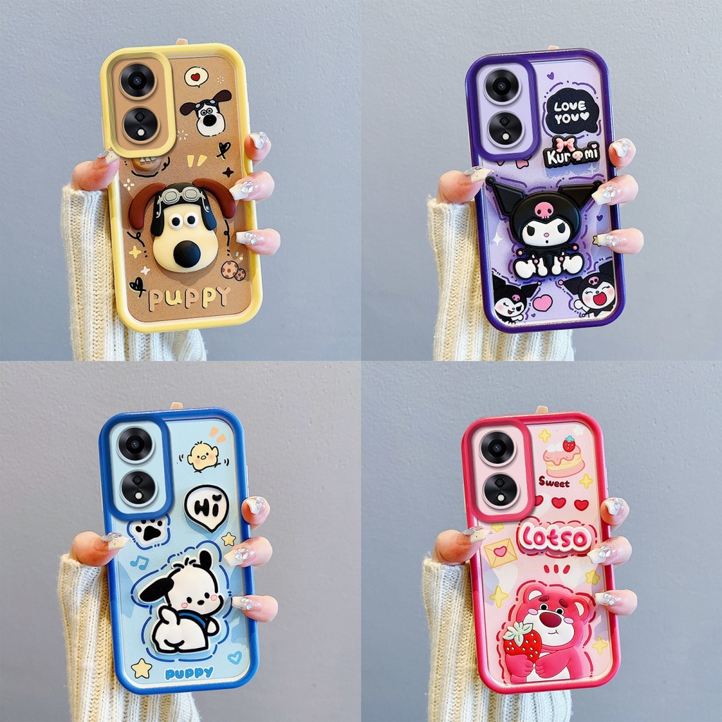 เคส Oppo A58 4G ของเล่นตุ๊กตาน่ารัก กรณีโทรศัพท์มือถือ BB