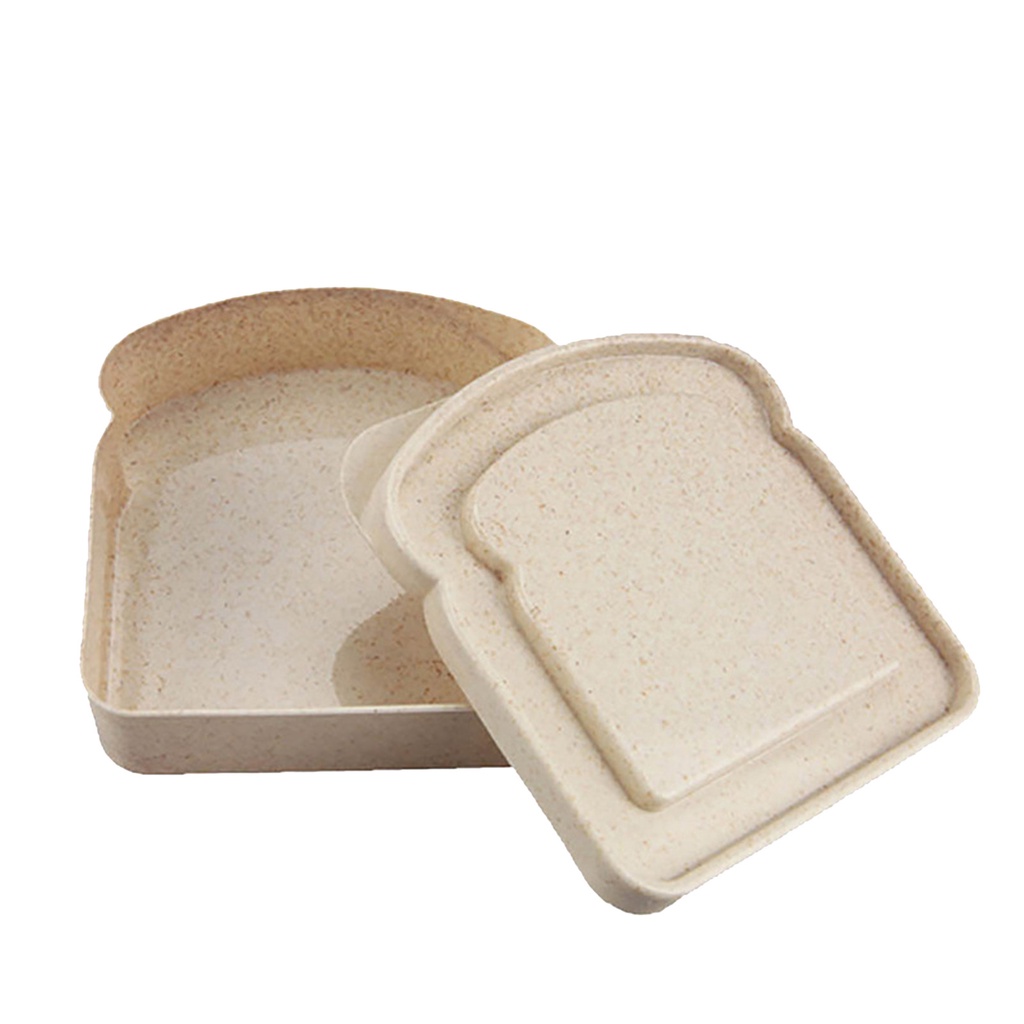 กล่องพลาสติกใส่แซนวิช แซนวิช 14 ออนซ์ นํากลับมาใช้ใหม่ได้ สําหรับใส่อาหารกลางวัน ขนมปัง ขนมขบเคี้ยว ผลไม้ 4 ชิ้น