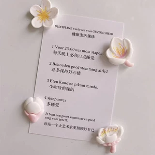 สติกเกอร์แม่เหล็กติดตู้เย็น ลายการ์ตูนดอกไม้ สีชมพู น่ารัก สร้างสรรค์