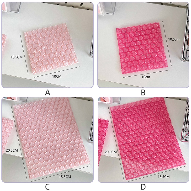 กระเป๋าซองจดหมาย กันกระแทก กันน้ํา สีชมพู สีแดง แบบสร้างสรรค์ จํานวน 10 ชิ้น