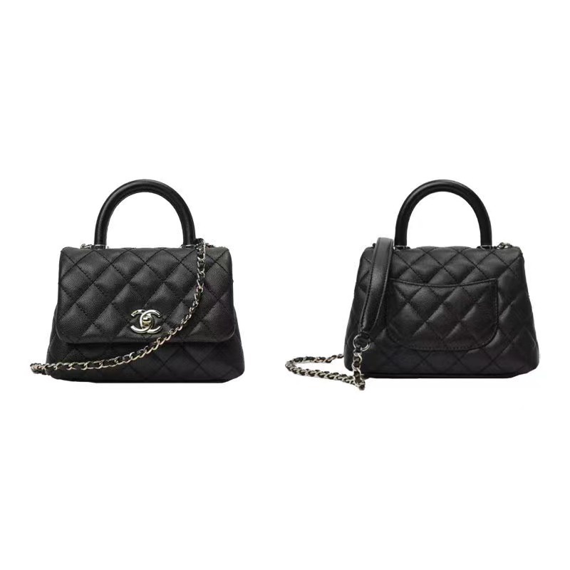 Chanel/Coco Handle/กระเป๋าถือ/กระเป๋าสะพาย/ของแท้ 100%