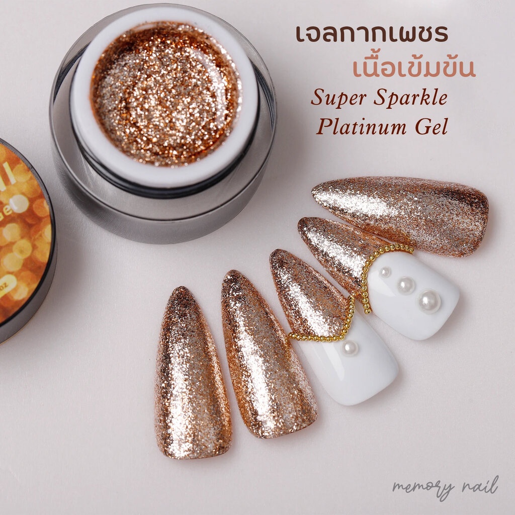 [ Vendeeni ] Platinum nail Gel สีเจล เพ้นท์เล็บ กากเพชร เนื้อเข้มข้น สีทาเล็บเจล แบบกระปุก อุปกรณ์เพ้นท์เล็บ
