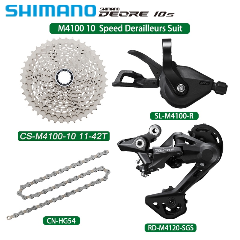 Shimano Deore ชุดตีนผีหลัง 10 ความเร็ว สําหรับจักรยานเสือภูเขา SL-M4100 M4120 CS-M4100 Casstte HG54