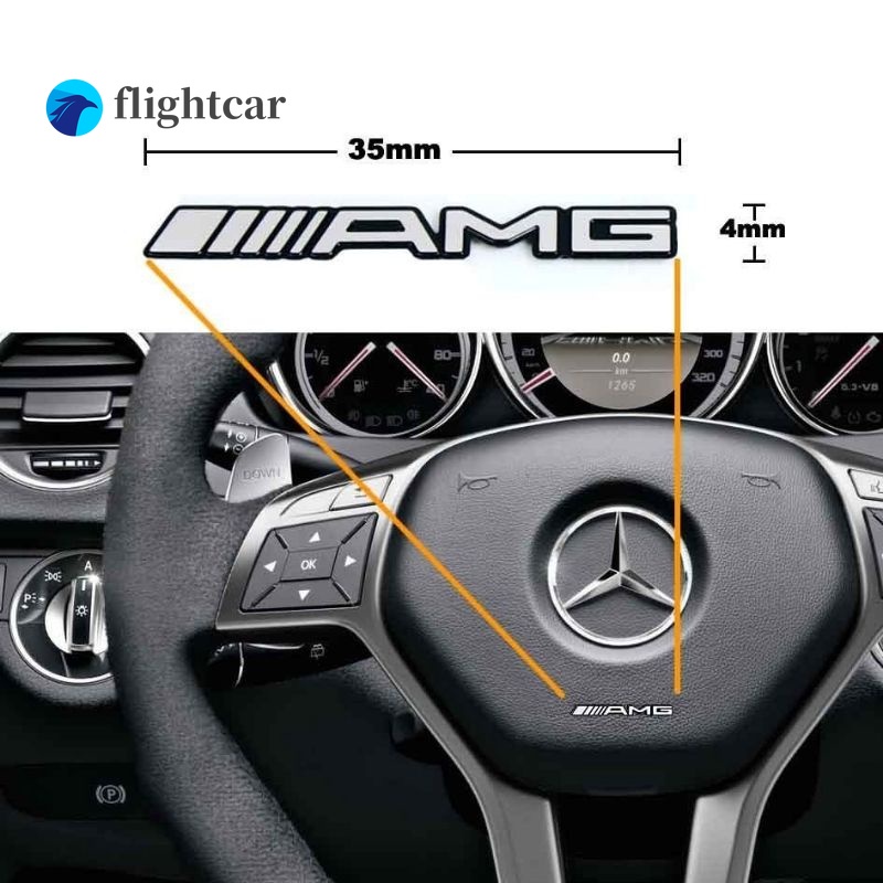 สติกเกอร์โลโก้สัญลักษณ์ Mercedes Benz w203 w124 w140 w163 w202 w203 w204 w210 w211 C63 AMG สําหรับติดตกแต่งภายในรถยนต์