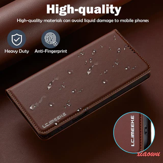 หรูหราหนัง MAGNETIG CLOSURE เคสโทรศัพท์สําหรับ iPhone 17E 17 Air 17 PRO MAX 13 mini 14 15 16 PRO MAX PLUS 16E หนังพลิกกระเป๋าสตางค์ช่องใส่การ์ดกันกระแทกป้องกันปลอก