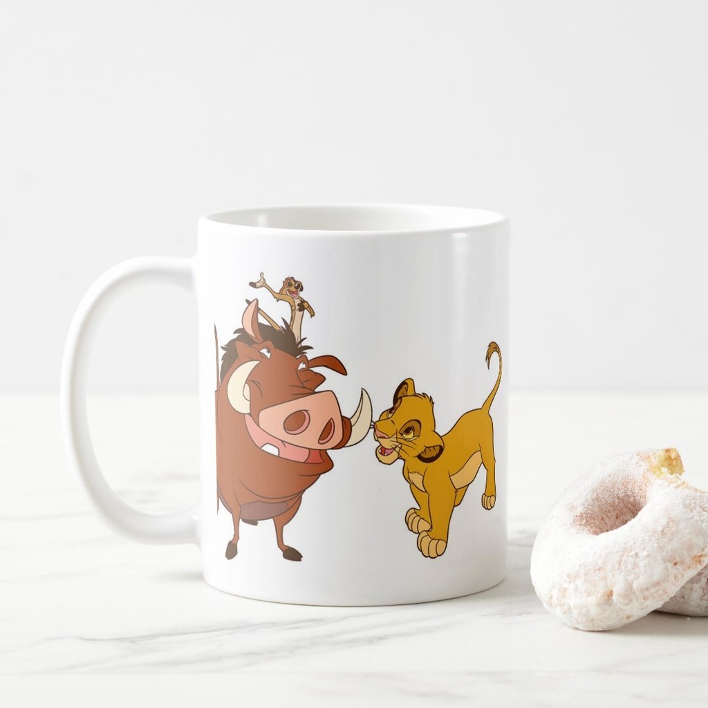 แก้วที่กําหนดเอง Simba & Friends แก้วกาแฟ Disney Lion King แก้วเซรามิค Jinemo 169 2701