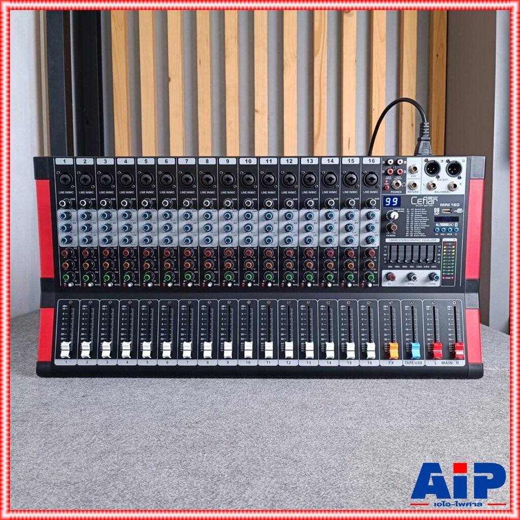 Ceflar MINI-160 MIXER มิกเซอร์อนาล็อก 16แชนแนล บลูทูธ Bluetooth mixer เอฟเฟคแท้ 99DSP MINI 160 MINI160 เอไอ-ไพศาล – โปรปัง