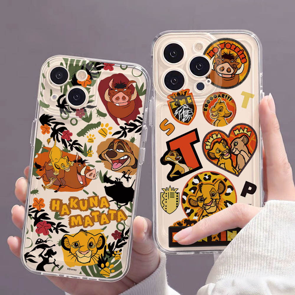 Lion King SimbaปลอกสําหรับiPhone 16 15 14 Plus 13 12 11 iPhone16 iPhone13 Pro Max X Xs XR 7 8 Clear Softกันกระแทกฝาครอบโทรศัพท์ – โปรปัง