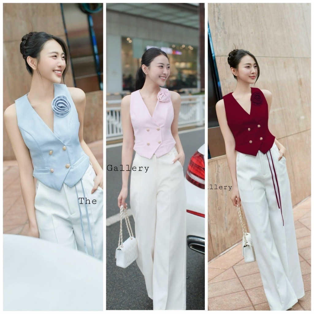 Hiso l [พร้อมส่ง] The Gallery17 18  ชุดเซ็ตเสื้อ+กางเกงขายาว  H.closet