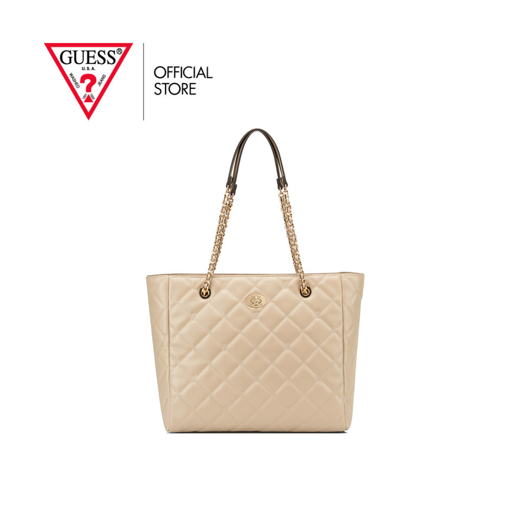 GUESS กระเป๋า รุ่น LG928625 GREENBERRY CARRYALL สีเบจ