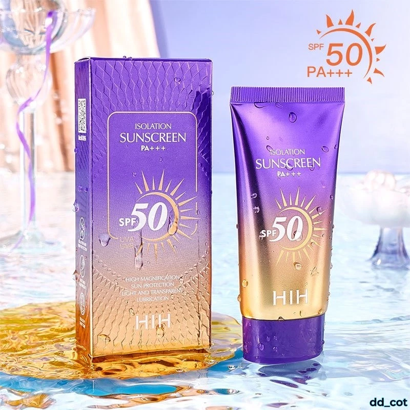 HIH กันแดดผิวหน้า เกลี่ยง่าย คุมมัน กันน้ำ กันเหงื่อ SPF50+PA+++UV Protection Sunscreen เซรั่มกันแดดทาผิวกาย