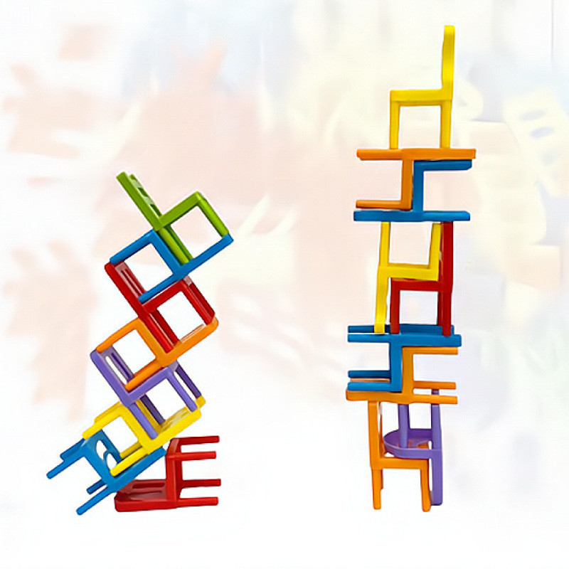 COD เลโก้เก้าอี้ซ้อน บล็อกและของเล่นตัวต่อ เก้าอี้ซ้อน เสริมพัฒนาการเด็ก stacking chairs รูปที่ 6