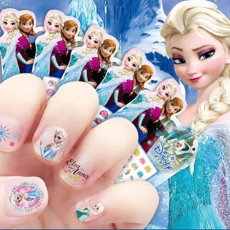 3d little Mermaid สติ๊กเกอร์ติดเล็บเด็ก,การ์ตูน My little Pony Frozen Princess Elsa Nail Sticker สําหรับเด็กผู้หญิงของขวัญสําหรับสาวน้อย