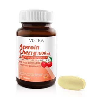 Vistra วิตามินซี วิสทร้า อะเซโรลา เชอร์รี Vistra Acerola Cherry Vitamin c 45 เม็ด