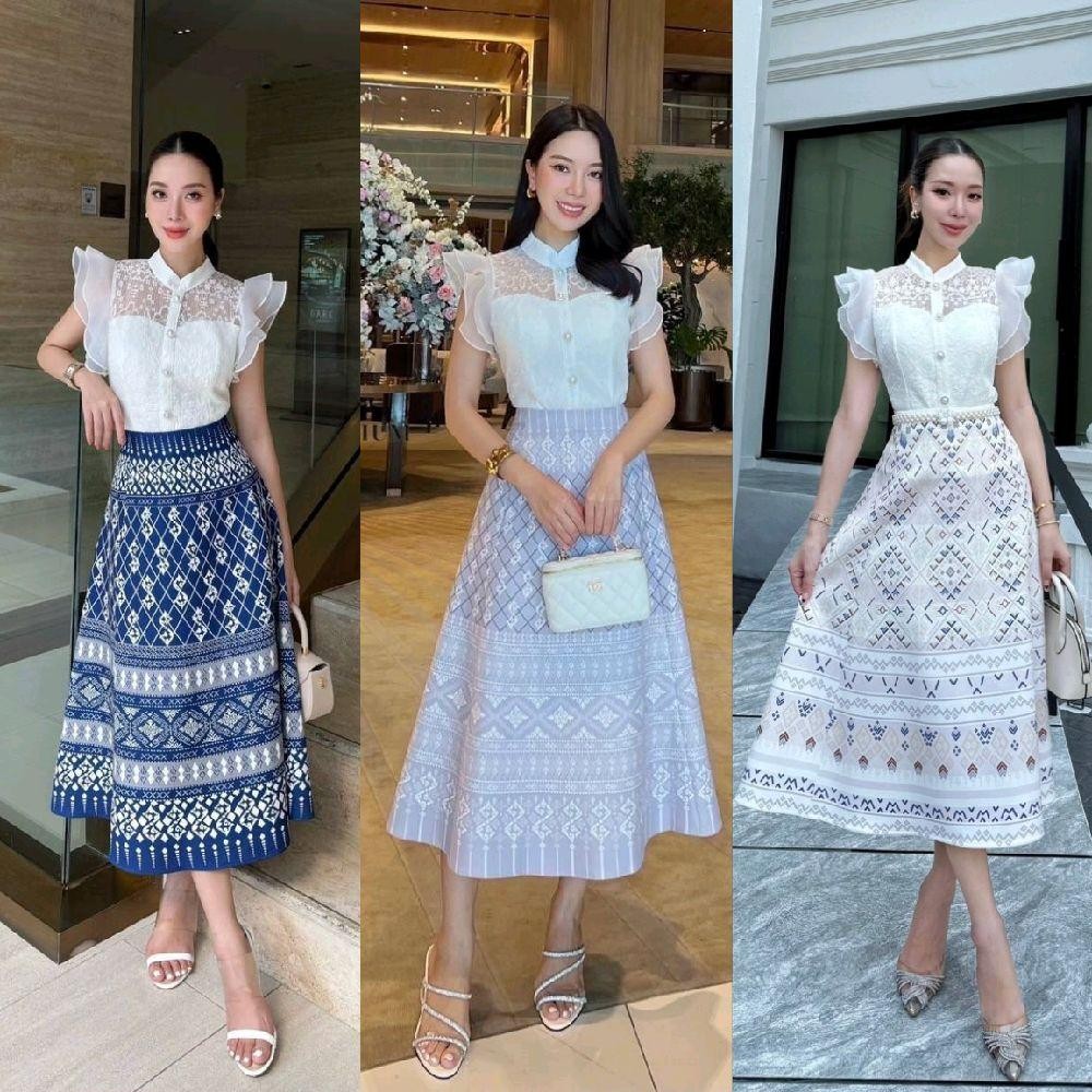 (พร้อมส่ง) ABIGAIL2 3 ชุดใส่ทำบุญ ชุดงานบุญ กฐิน งานบวช Cafe Clothing