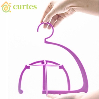 Curtes ขาตั้งพลาสติก แบบพกพา ทนทาน สีชมพู สําหรับแขวนวิกผม หมวก