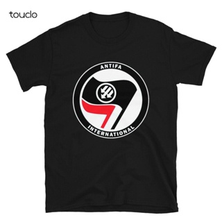 เสื้อยืดผ้าฝ้าย แขนสั้น พิมพ์ลาย Antifa International สําหรับผู้ชาย