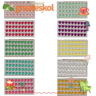 Greateskol สติกเกอร์อัญมณี อะคริลิค หลากสี สติกเกอร์ตกแต่ง สติกเกอร์มุก DIY