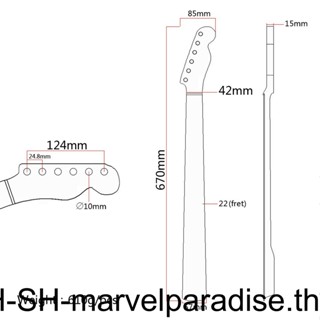 【Mapde】อะไหล่เฟรตบอร์ดคอกีตาร์ไฟฟ้า 6 รู 21 เฟรต แบบเปลี่ยน