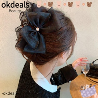 Okdeals กิ๊บติดผม รูปโบว์ ปลาฉลาม ขนาดใหญ่ แฟชั่นฤดูใบไม้ร่วง