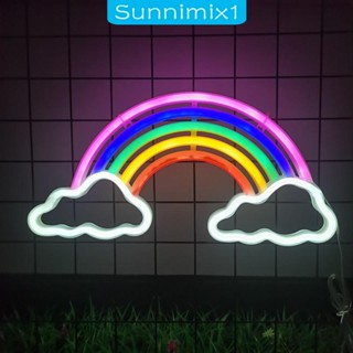 [Sunnimix1] โคมไฟนีออน ใช้แบตเตอรี่ สําหรับตกแต่งห้องเกม ผับ คาเฟ่ ของขวัญวันเกิด