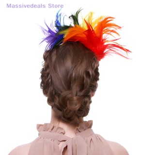 Massivedeals Feather 1920s Mardi ใหม่ ที่คาดผม ประดับขนนก