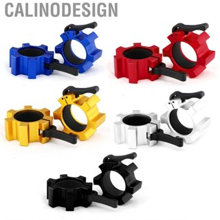 Calinodesign Barbell Clamps  Safe Aluminum Alloy 50mm Quick Release 2PCS Collar Lock Portable for Fitness