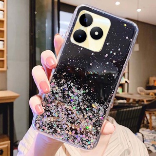 เคสโทรศัพท์มือถือแบบนิ่ม TPU ใส แต่งกลิตเตอร์ดาว ระยิบระยับ สําหรับ Realme C51 C53 NFC 5G 2023 Narzo N53 NarzoN53 RealmeC51