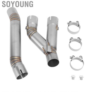 Soyoung Exhaust Mid Link  Motorcycle Stainless Steel Catalyst Middle for MT‑10 SP FZ‑10 2022 to 2023